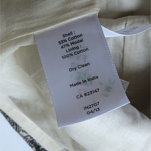 NWT Talbots Women’s Black Paisley Sleeveless Sheath Cotton Dress - Picture 10 of 11